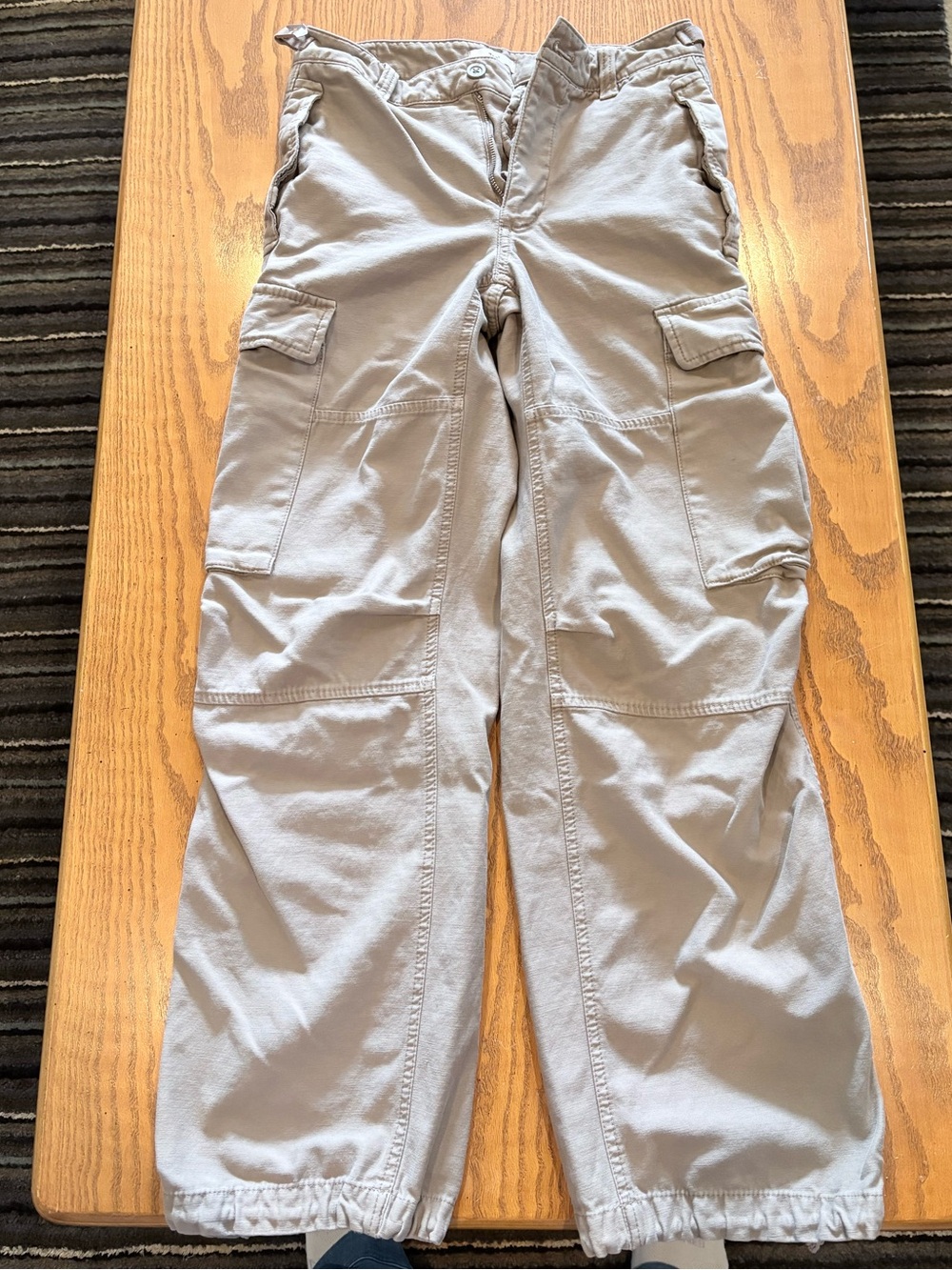 TNA Straight-Leg Cargo Pants in Light Taupe